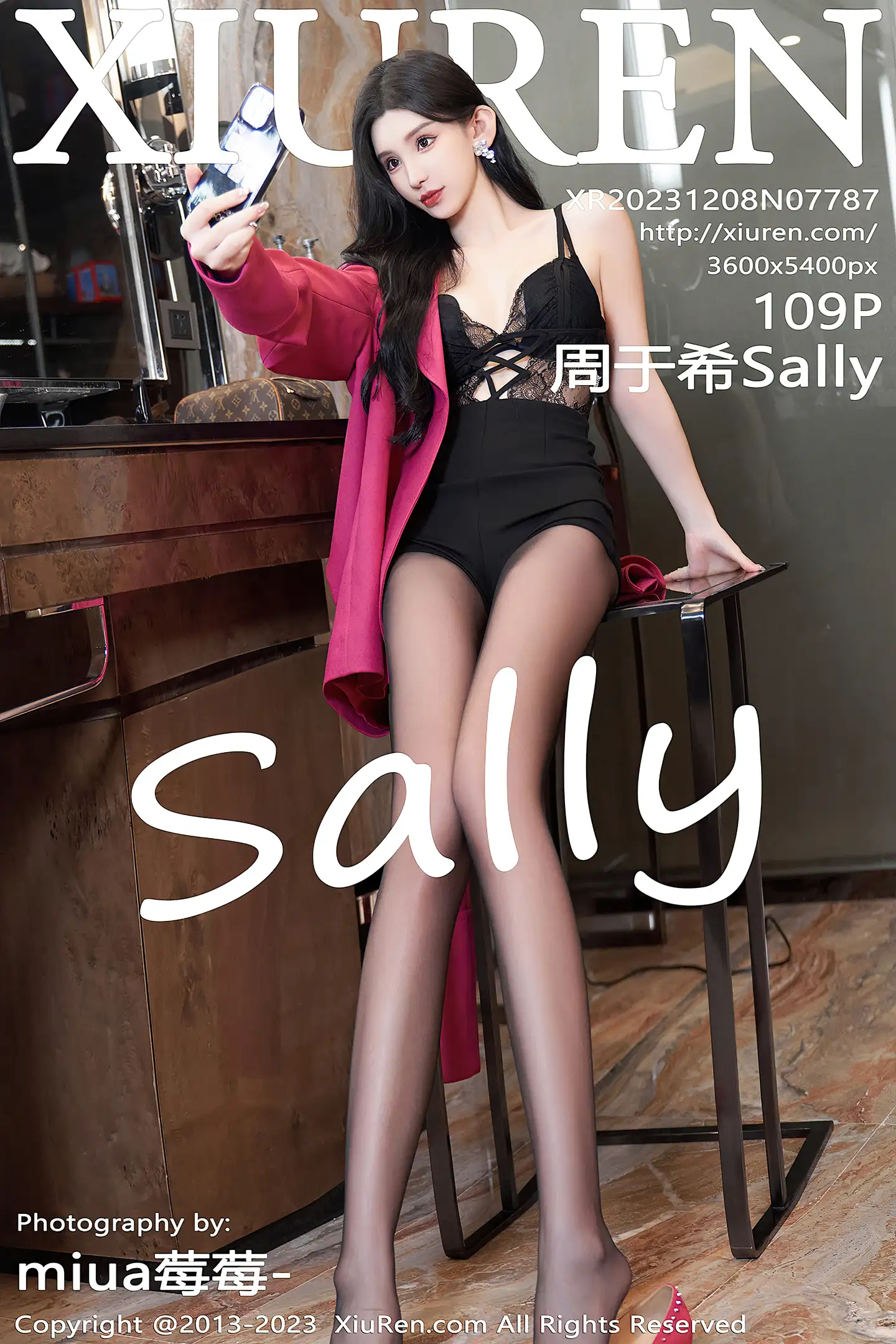 [XiuRen秀人网]No.7787_女神周于希Sally性感黑色蕾丝情趣内衣配超薄黑丝极致魅惑写真109P-秀人网 - XiuRen.Space